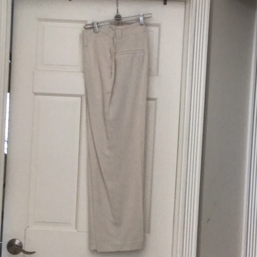 Ivory pleated dress pants